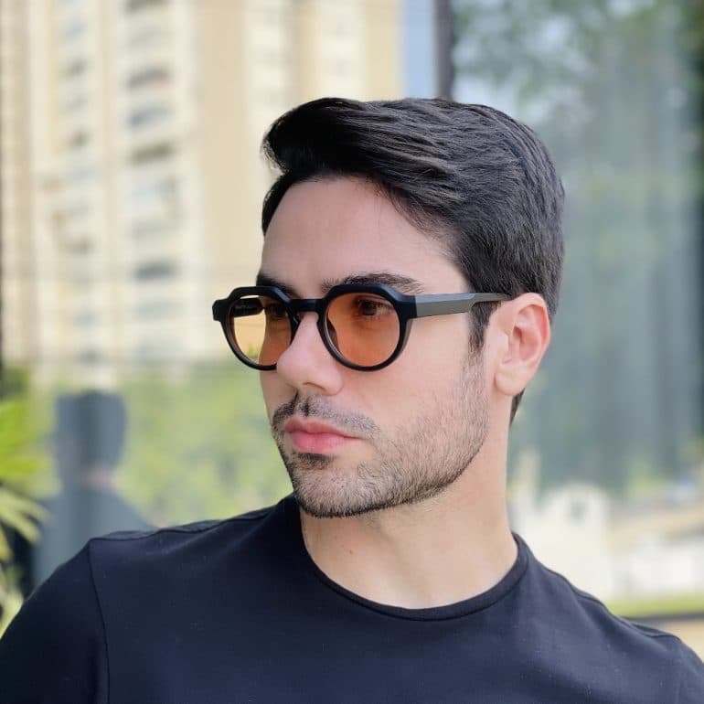 safine com br oculos de sol masculino redondo marrom transparente cadu 3