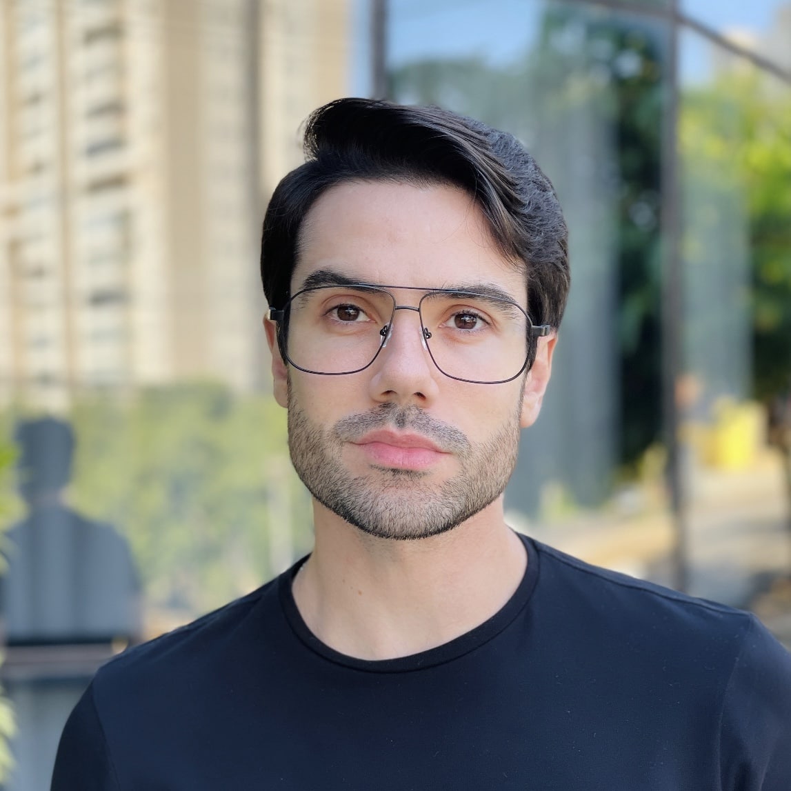 safine com br oculos de grau masculino aviador preto fosco yuri 2 0