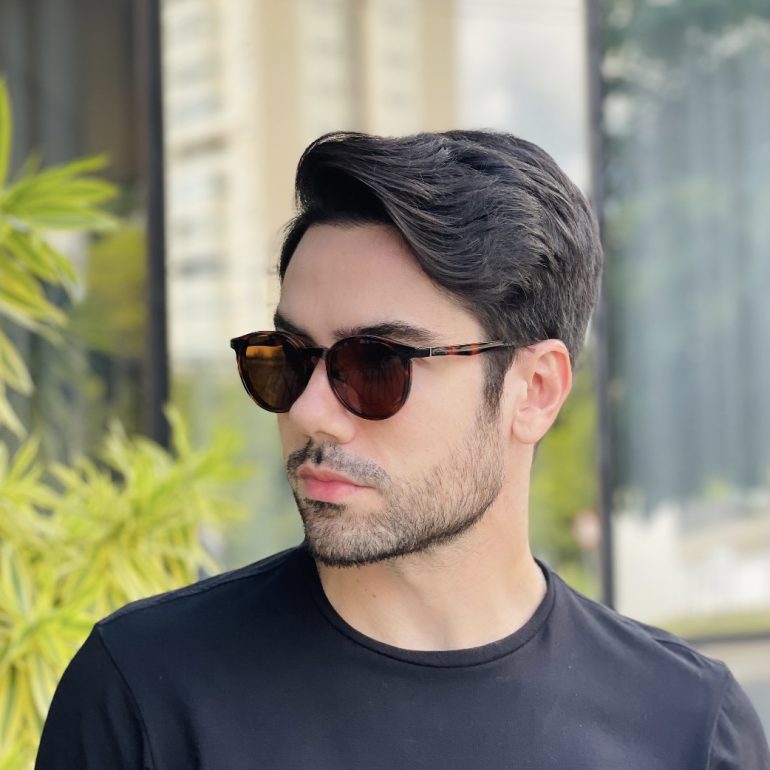 safine com br oculos 2 em 1 clip on masculino redondo rajado joao 7