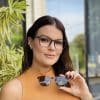 safine com br oculos 2 em 1 clip on quadrado cinza larissa