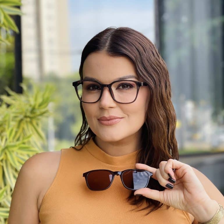 safine com br oculos 2 em 1 clip on quadrado marrom larissa