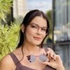 safine com br oculos 2 em 1 clip on redondo marrom e transparente melissa