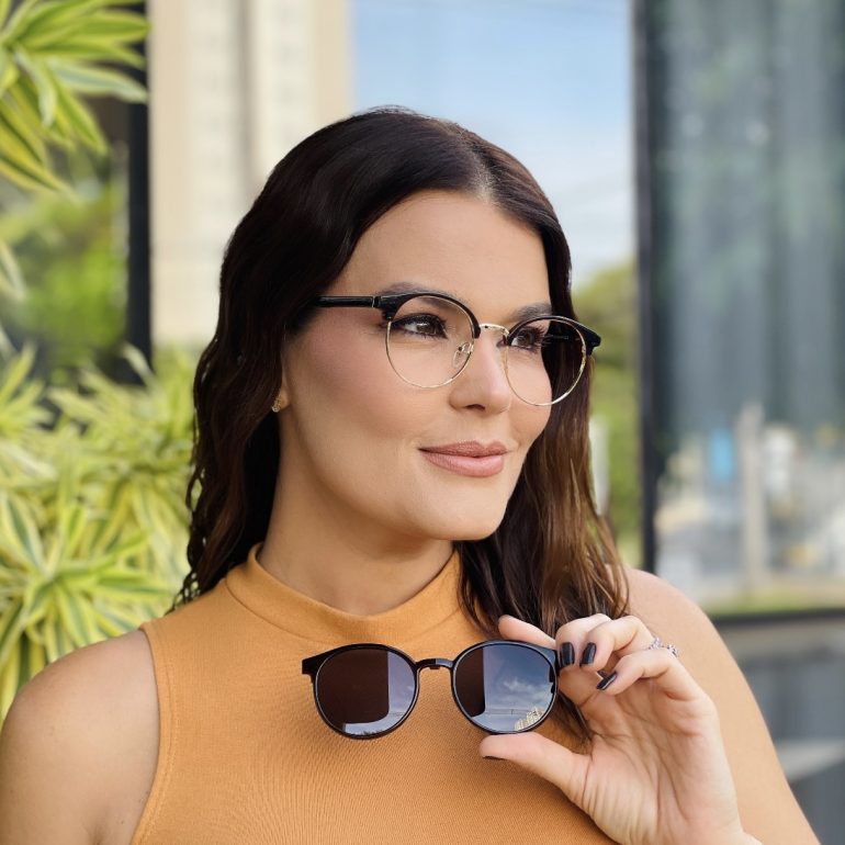 safine com br oculos 2 em 1 clip on redondo marrom polly 2