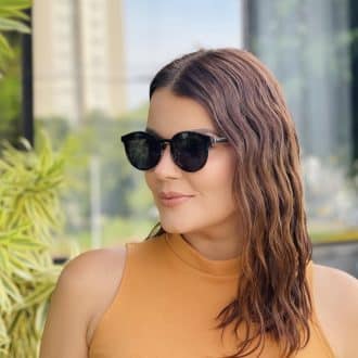 safine com br oculos 2 em 1 clip on redondo preto e dourado polly 8