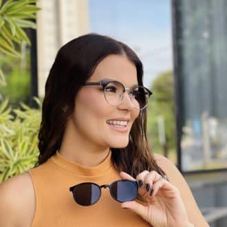 safine com br oculos 2 em 1 clip on redondo preto e prata polly 2