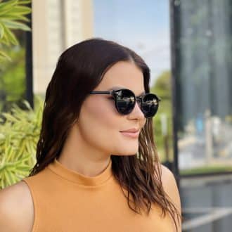 safine com br oculos 2 em 1 clip on redondo preto e prata polly 9