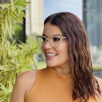 safine com br oculos de grau feminino gatinho bege karen 1