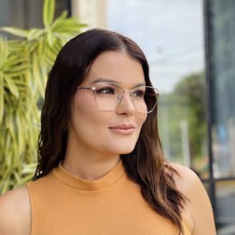 safine com br oculos de grau feminino gatinho dourado clau 1
