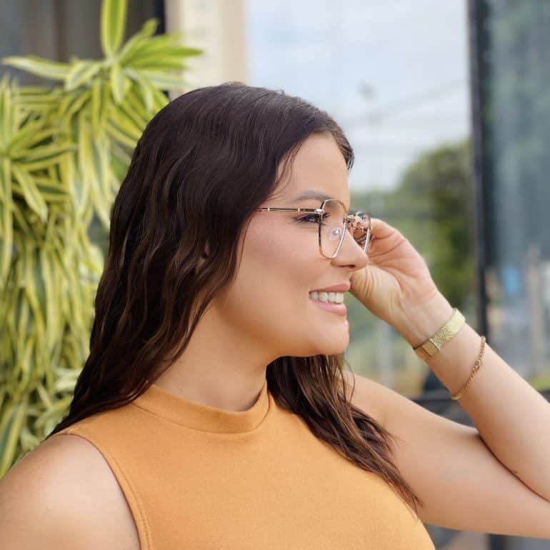 safine com br oculos de grau feminino gatinho dourado clau 2