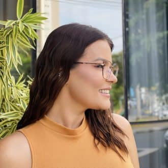 safine com br oculos de grau feminino gatinho marrom e rose clau 3