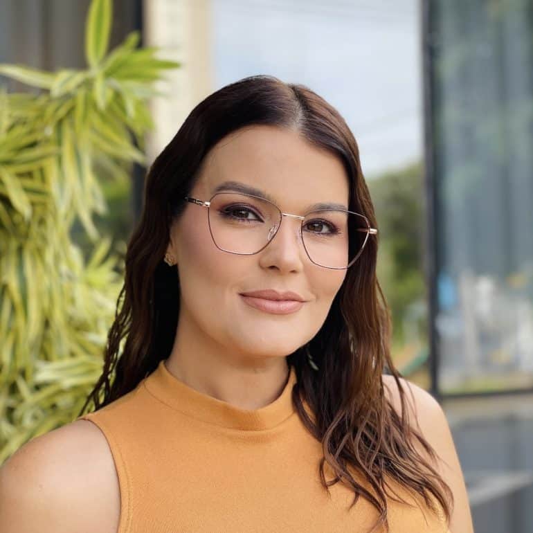 safine com br oculos de grau feminino gatinho marrom e rose clau 4