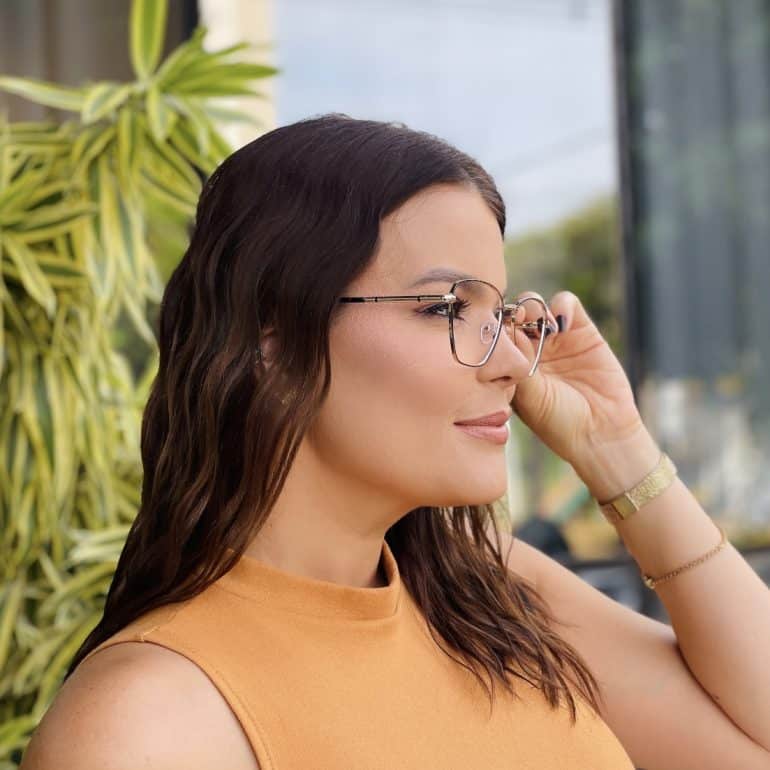 safine com br oculos de grau feminino gatinho preto clau 3