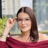 safine com br oculos de grau feminino redondo cinza transparente luisa