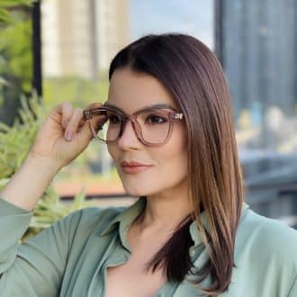 safine com br oculos de grau feminino redondo marrom transparente selene 2 0 1