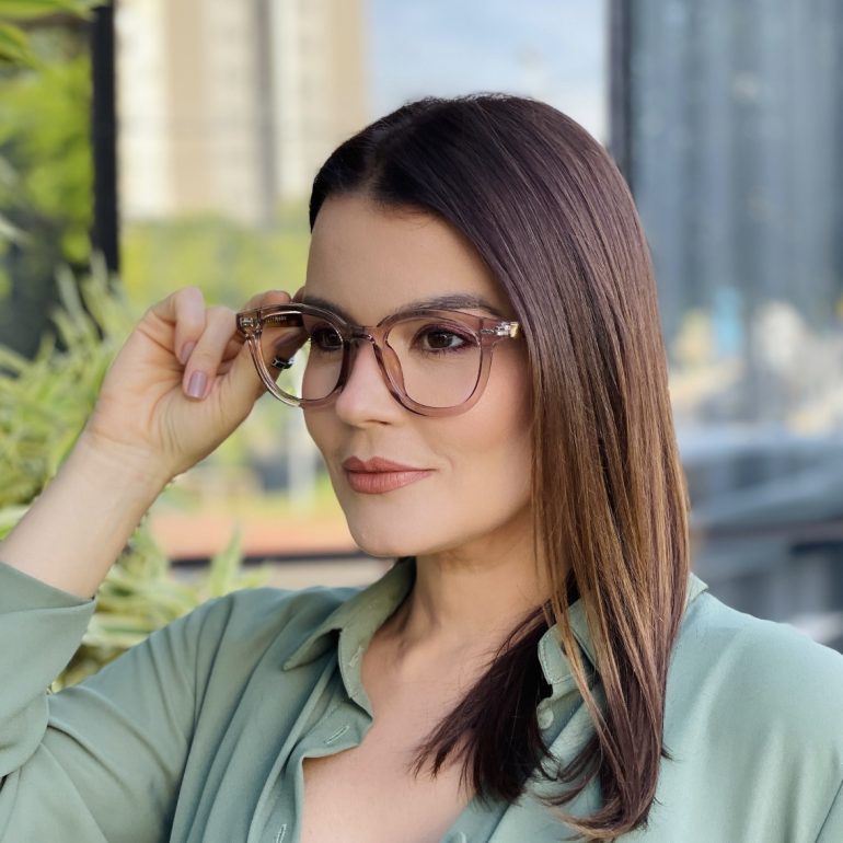 safine com br oculos de grau feminino redondo marrom transparente selene 2 0 1