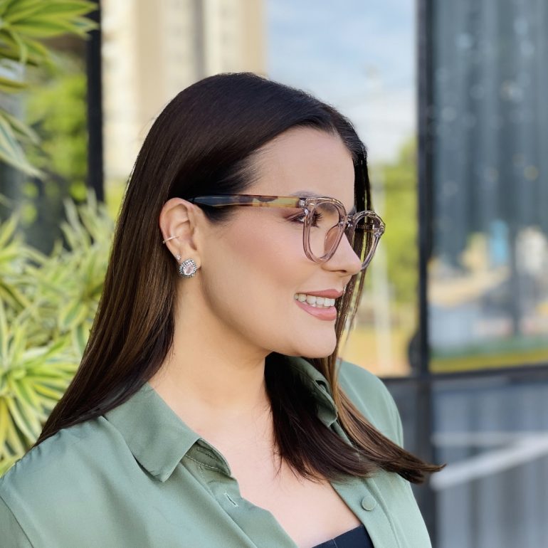 safine com br oculos de grau feminino redondo marrom transparente selene 2 0 3