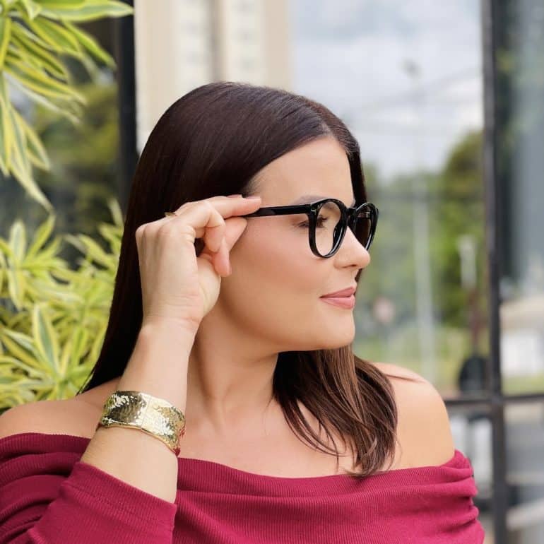 safine com br oculos de grau feminino redondo preto maya 2 0 3