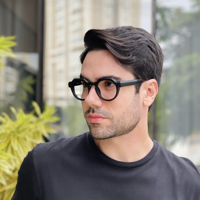 safine com br oculos de grau masculino redondo preto fosco cadu 2 0 3