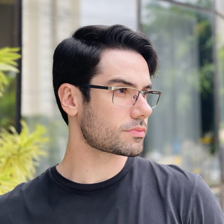 safine com br oculos de grau masculino retangular cinza breno 2