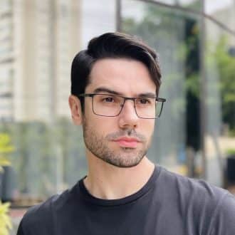 safine com br oculos de grau masculino retangular preto fosco benicio 1