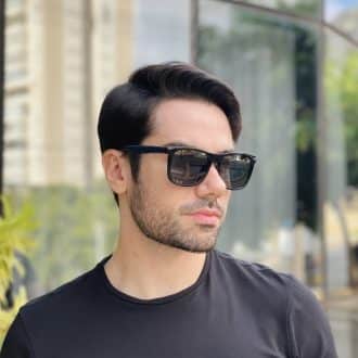 safine com br oculos de sol masculino quadrado preto e azul caio 1