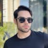 safine com br oculos de sol masculino redondo preto fosco marlon