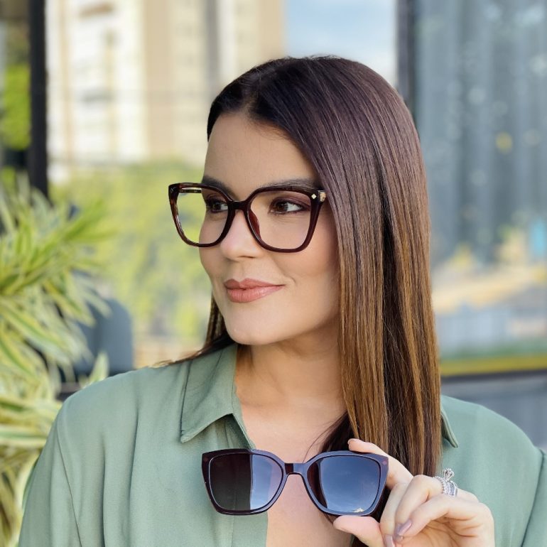 safine com br oculos feminino 2 em 1 clip on gatinho marrom aline 1