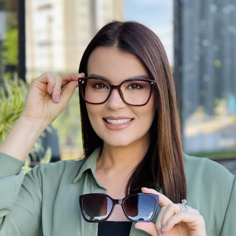 safine com br oculos feminino 2 em 1 clip on gatinho marrom aline