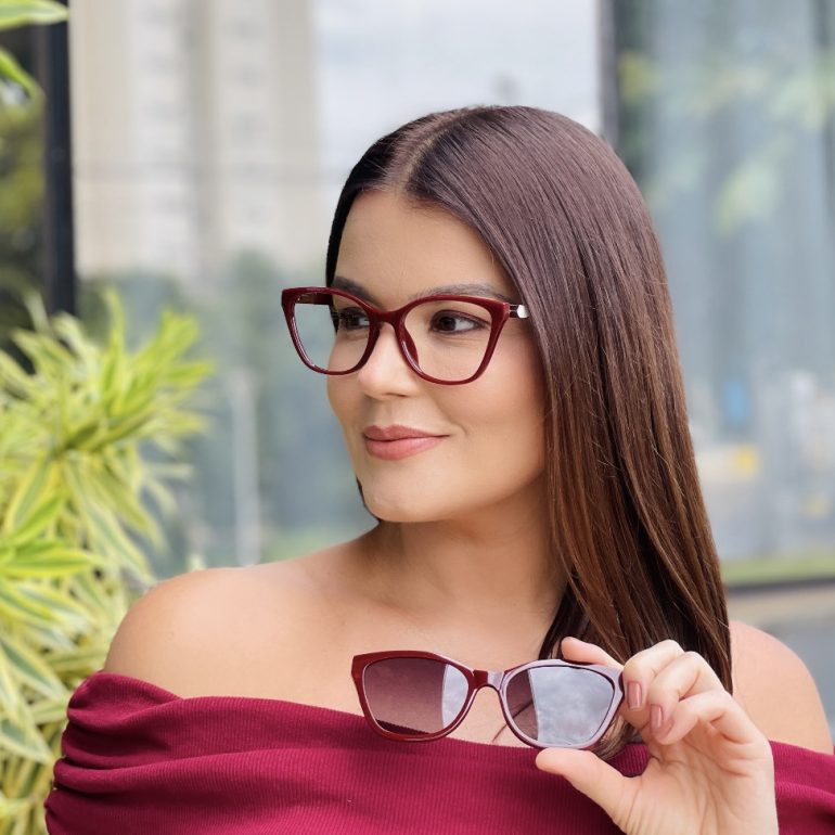safine com br oculos feminino 2 em 1 clip on gatinho marsala manuela 1