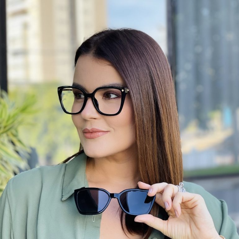 safine com br oculos feminino 2 em 1 clip on gatinho preto aline 1