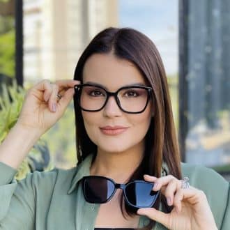 safine com br oculos feminino 2 em 1 clip on gatinho preto aline