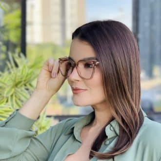 safine com br oculos feminino 2 em 1 clip on gatinho rose aline 3