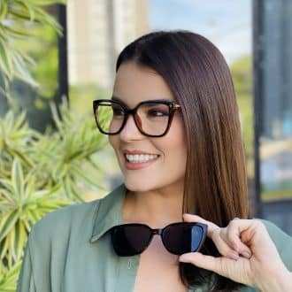 safine com br oculos feminino 2 em 1 clip on gatinho tartaruga aline 1