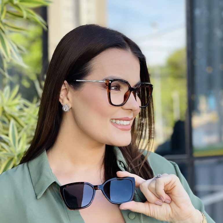 safine com br oculos feminino 2 em 1 clip on gatinho tartaruga aline 2