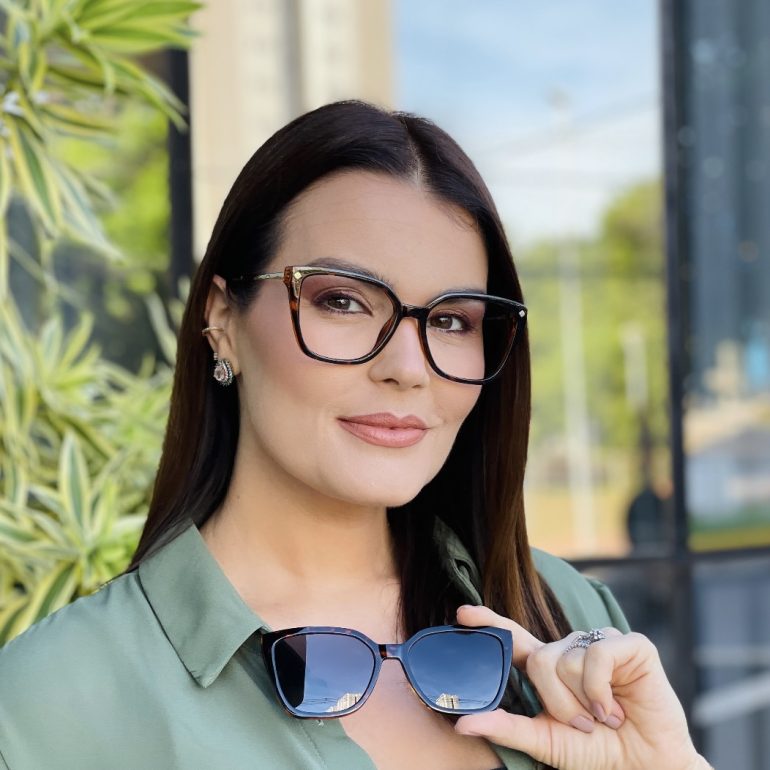 safine com br oculos feminino 2 em 1 clip on gatinho tartaruga aline