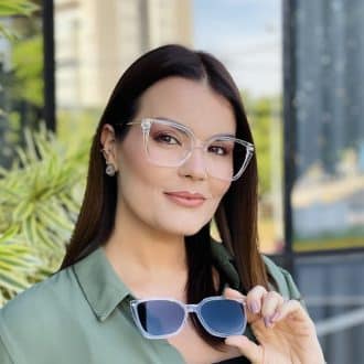 safine com br oculos feminino 2 em 1 clip on gatinho transparente aline