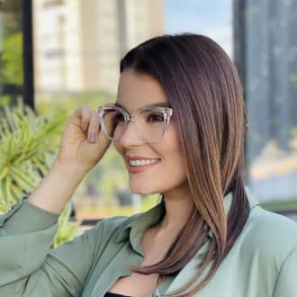 safine com br oculos feminino 2 em 1 clip on gatinho transparente aline 6