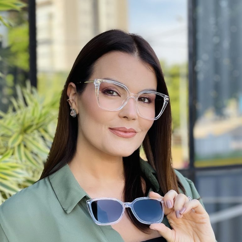 safine com br oculos feminino 2 em 1 clip on gatinho transparente aline
