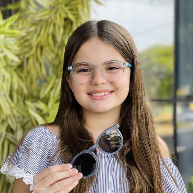 safine com br oculos infantil 2 em 1 clip on redondo azul helo
