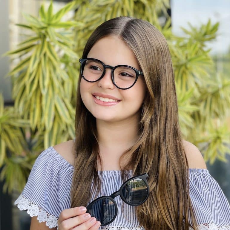 safine com br oculos infantil 2 em 1 clip on redondo preto helo 1