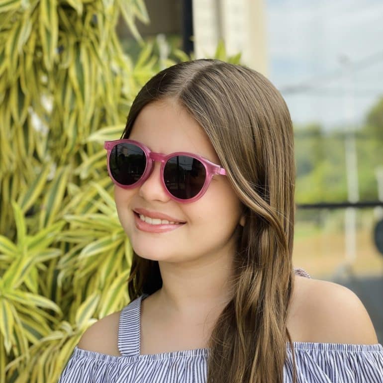 safine com br oculos infantil 2 em 1 clip on redondo rosa helo 6