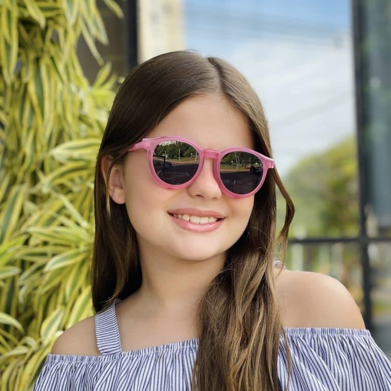 safine com br oculos infantil 2 em 1 clip on redondo rosa helo 7