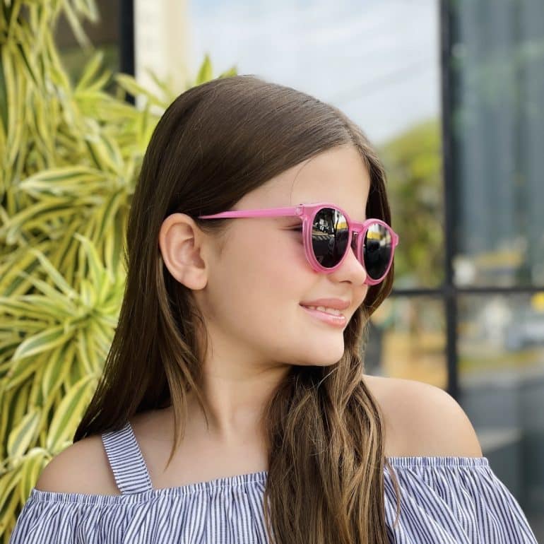 safine com br oculos infantil 2 em 1 clip on redondo rosa helo 8