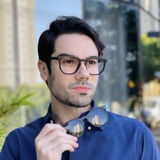 safine com br oculos 2 em 1 clip on masculino hexagonal preto fosco juliano 1
