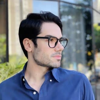 safine com br oculos 2 em 1 clip on masculino hexagonal preto fosco juliano 4