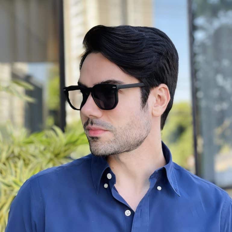safine com br oculos 2 em 1 clip on masculino hexagonal preto fosco juliano 8