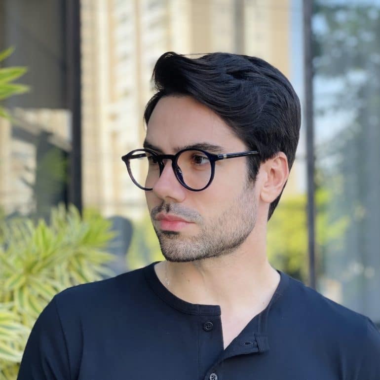 safine com br oculos 2 em 1 clip on masculino redondo azul gabriel 5