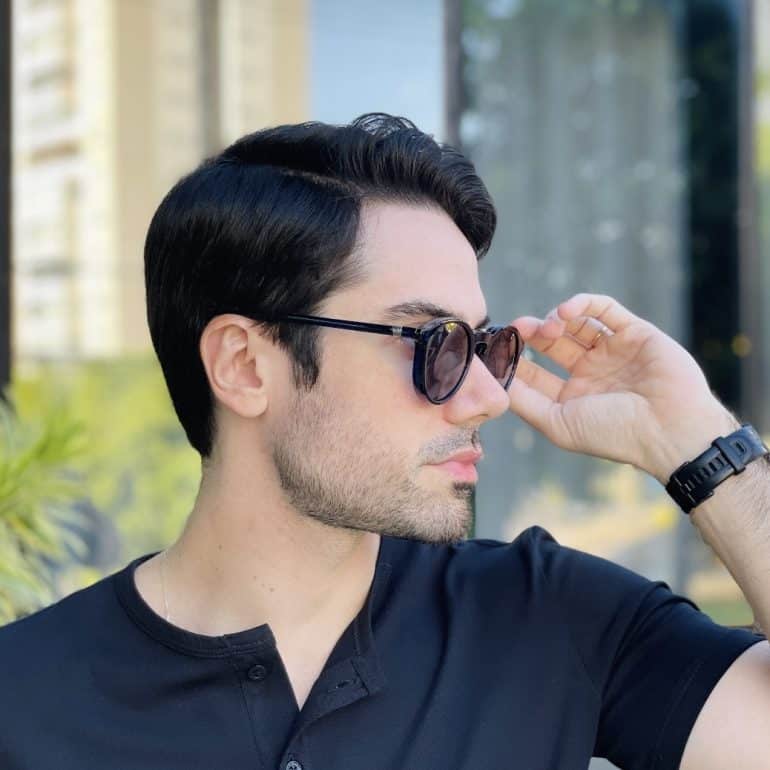 safine com br oculos 2 em 1 clip on masculino redondo azul gabriel 7