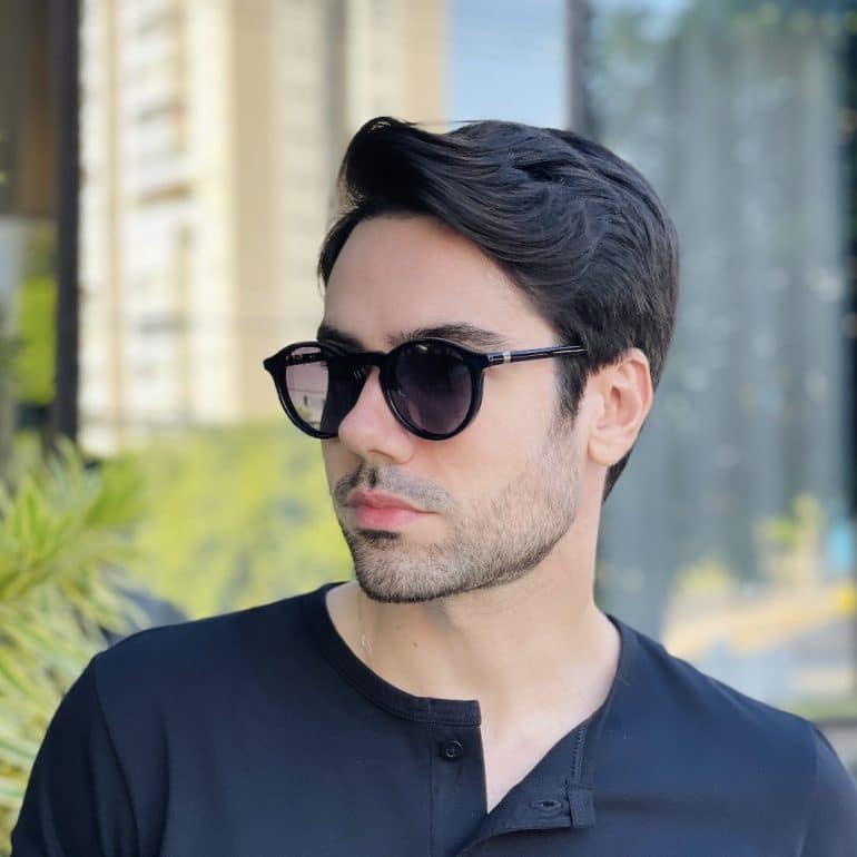 safine com br oculos 2 em 1 clip on masculino redondo azul gabriel 8