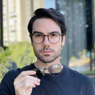 safine com br oculos 2 em 1 clip on masculino redondo cinza joao